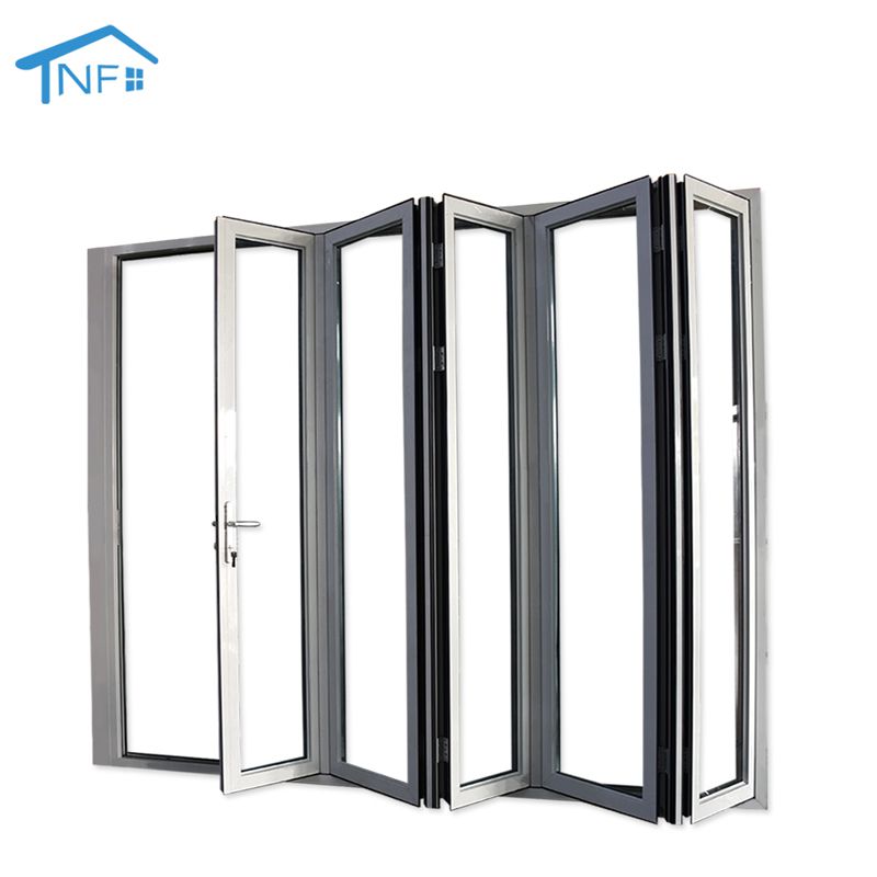 Folding Glass Door System Aluminum Glass Bifold Door