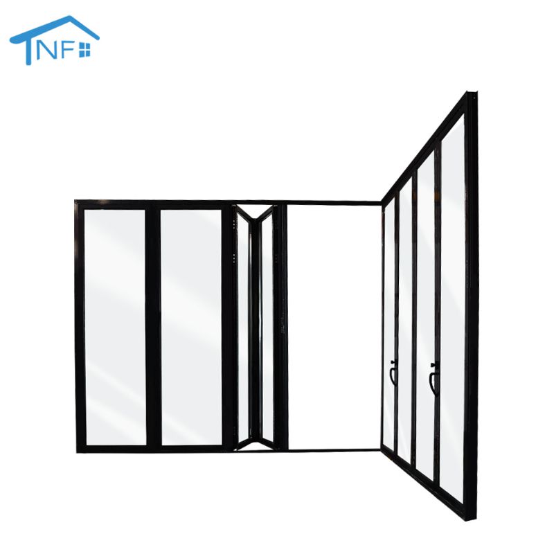 Waterproof Customized Design Aluminium Entrance Patio Folding Glass Bifold Doors