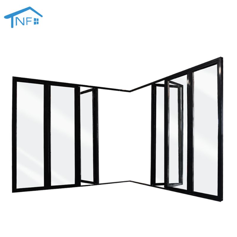 Waterproof Customized Design Aluminium Entrance Patio Folding Glass Bifold Doors