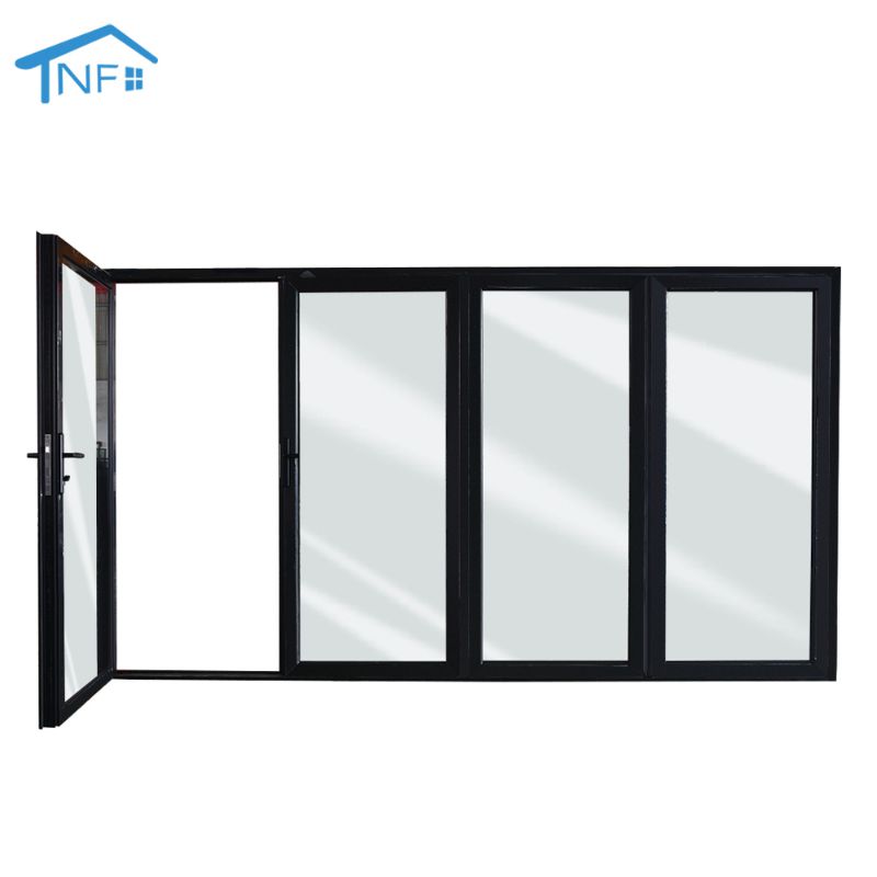 Aluminium Bifold Double Modern Design Bifold Sliding Glass Doors