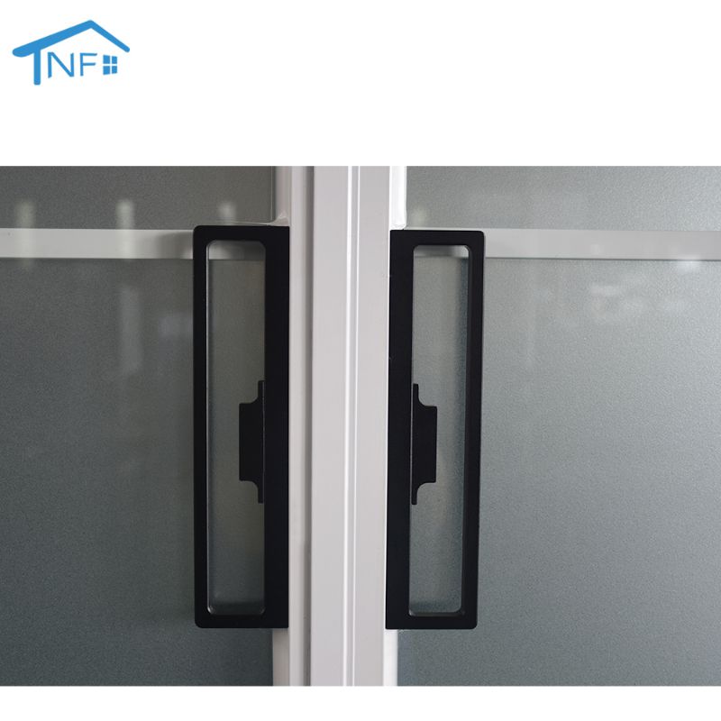 Foshan NF Custom Made Internal Black Glass Front Sliding Doors