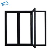 Foshan NF hurricane Impact Resistant Aluminum Glass Accordion Folding Windows