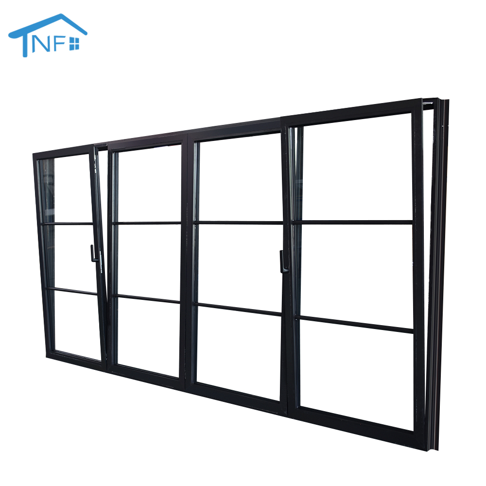 USA Standard Soundproof Thermal Break Double Glass Aluminum Tilt Turn Window