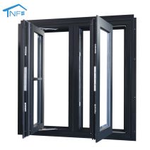 Modern aluminum exterior double glass swing casement window