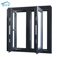 Modern aluminum exterior double glass swing casement window