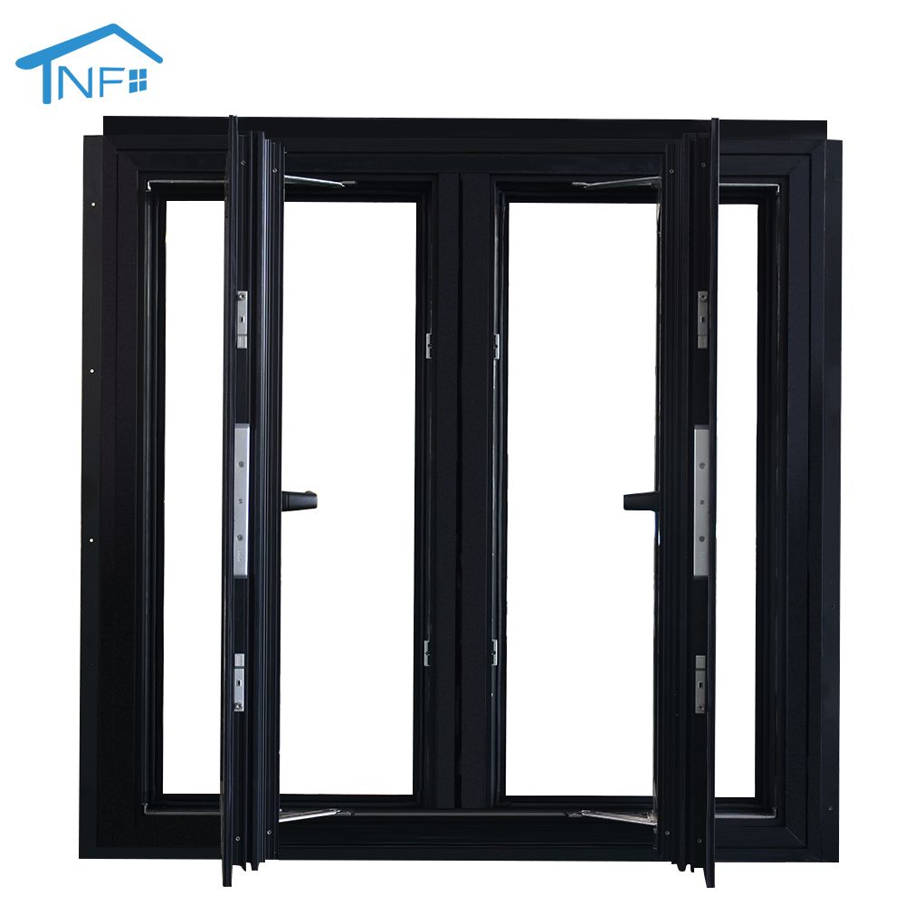 Modern aluminum exterior double glass swing casement window