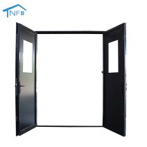 China supplier soundproof interior glass patio aluminium slim frame casement door