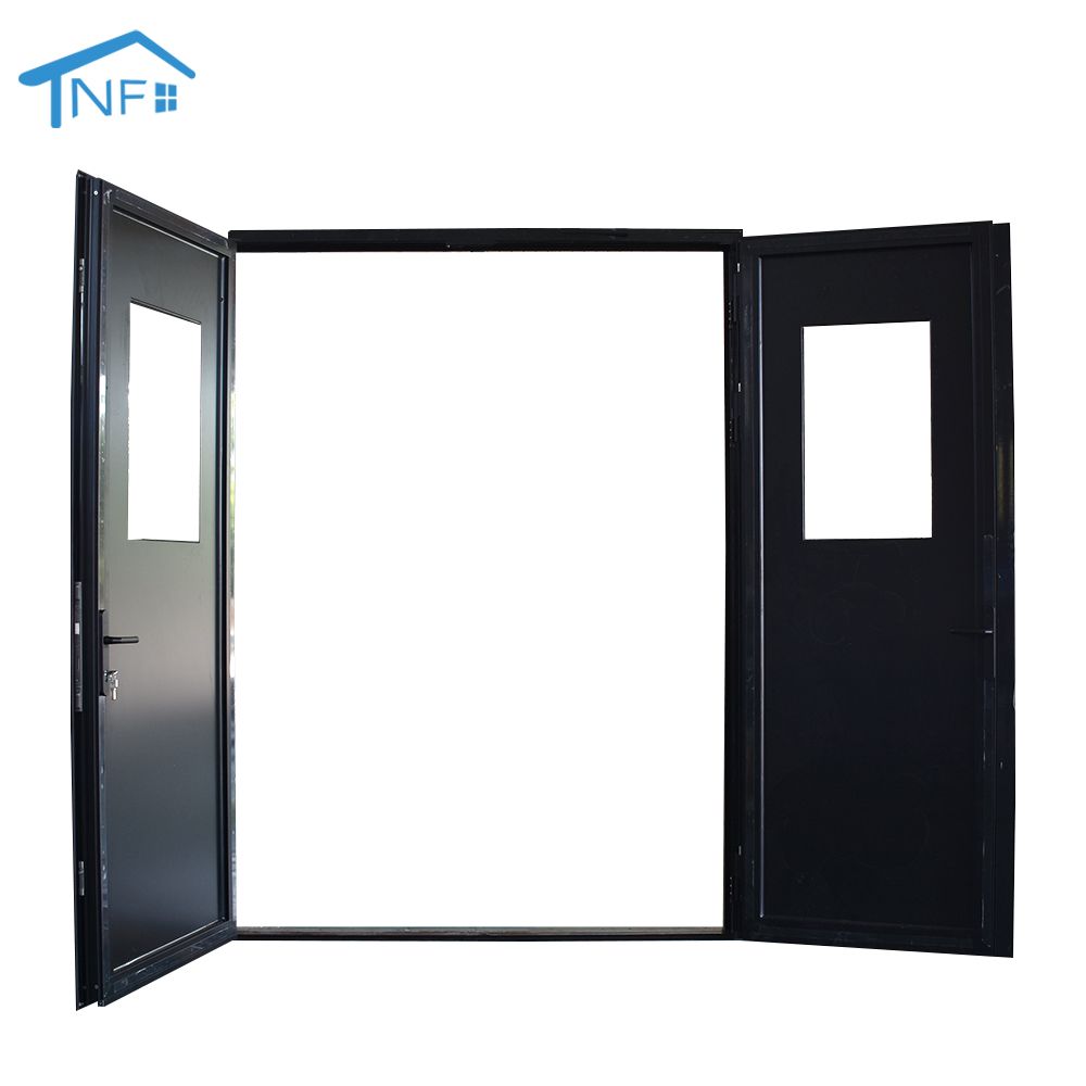 China supplier soundproof interior glass patio aluminium slim frame casement door