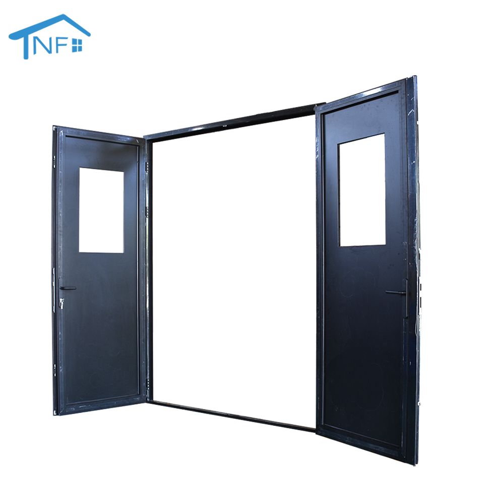 China supplier soundproof interior glass patio aluminium slim frame casement door