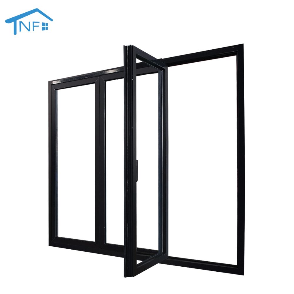 Foshan factory hurricane impact resistant aluminum glass accordion folding windows