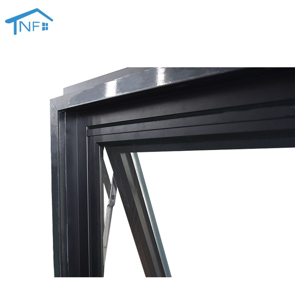 Custom made top quality aluminium clad crank open casement window with cheap price