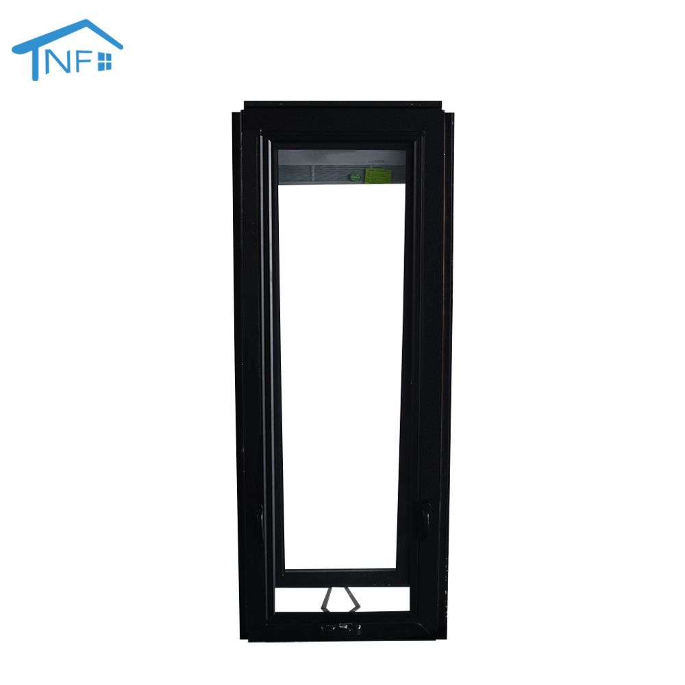 Us-style triple argon glass aluminum casement window with hand crank design