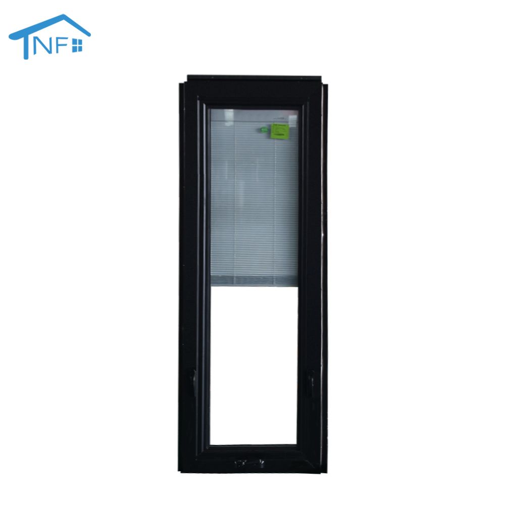 Us-style triple argon glass aluminum casement window with hand crank design