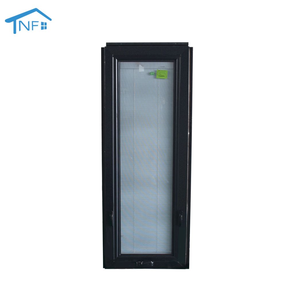 Us-style triple argon glass aluminum casement window with hand crank design