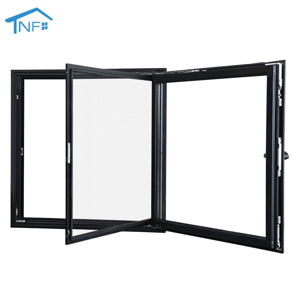 Aluminum alloy australian standard double glass aluminum soundproof tilt and turn window with for villa