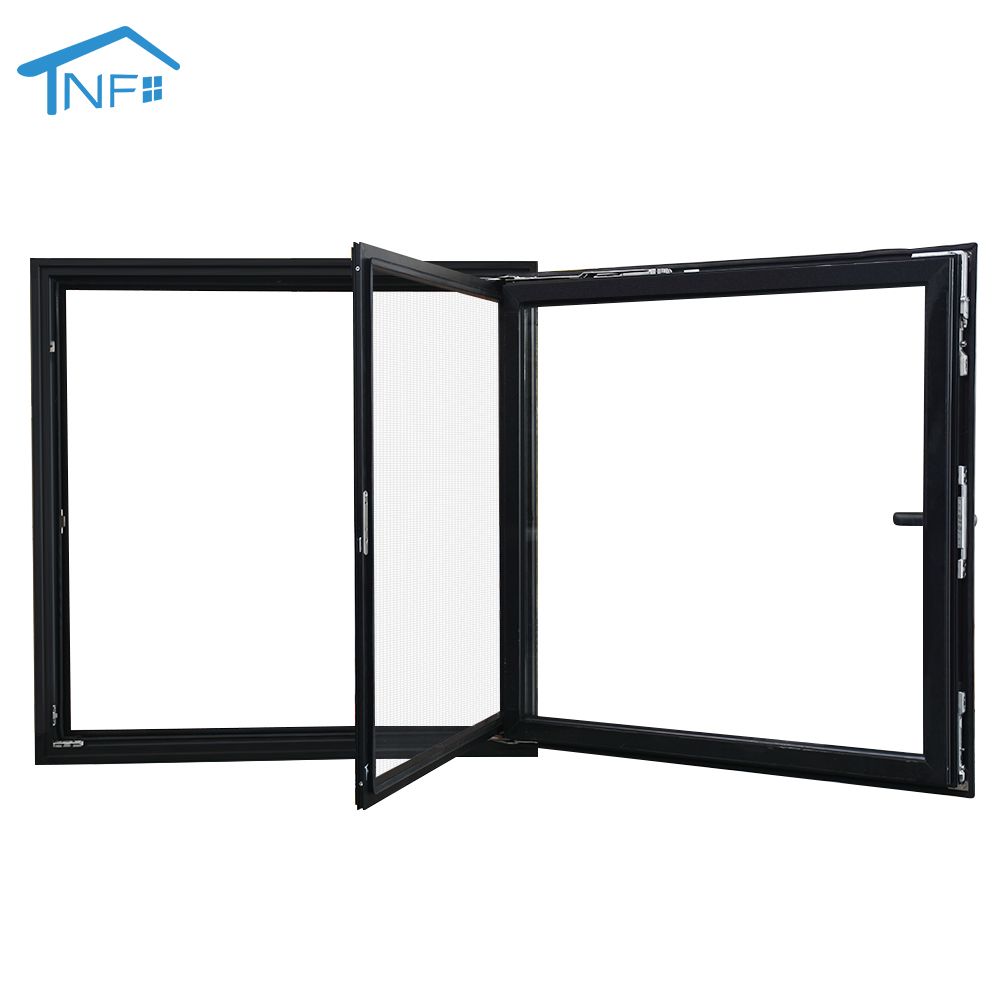 Aluminum alloy australian standard double glass aluminum soundproof tilt and turn window with for villa