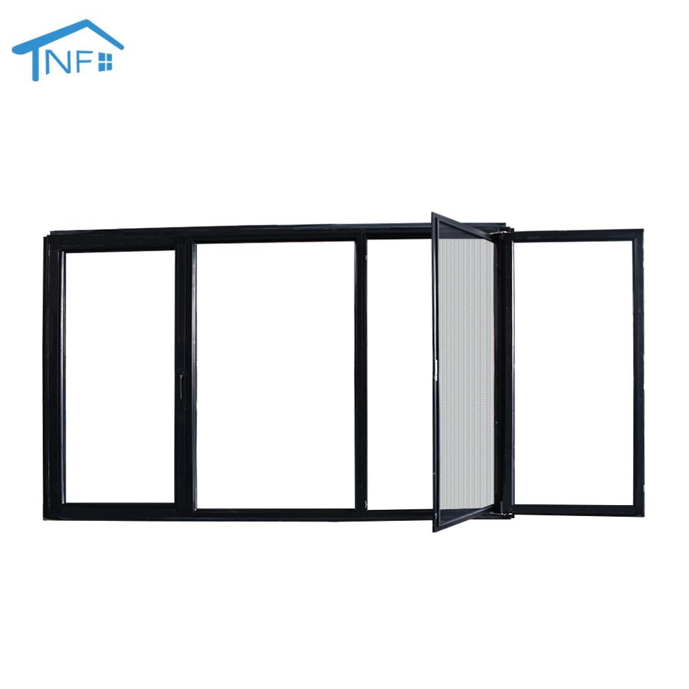 Simple design aluminum sliding window/casement aluminium tilt and turn window aluminium bi fold window fold up glass windows