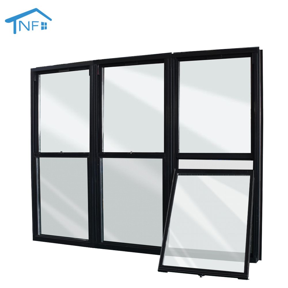 Customized factory price double windows single hung window