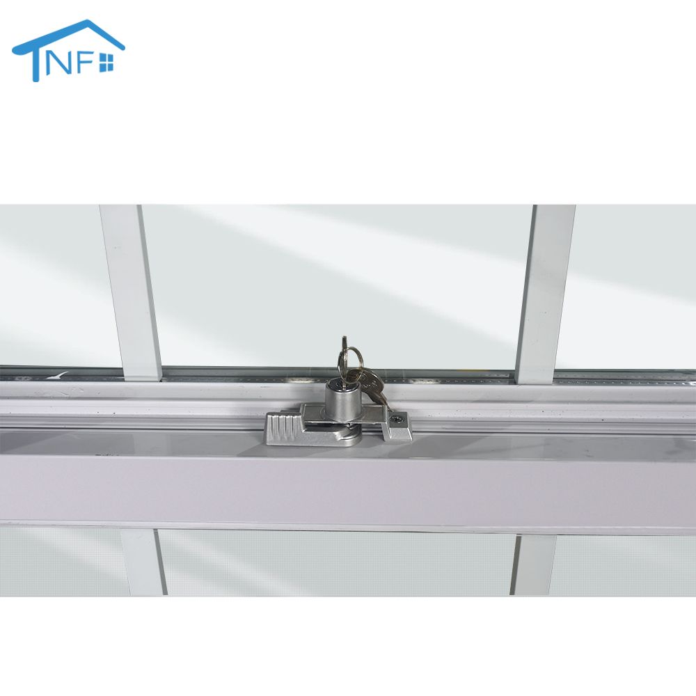 Aluminium double hung windows frosted glass vertical sliding window