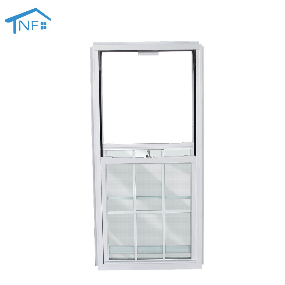 Aluminium double hung windows frosted glass vertical sliding window