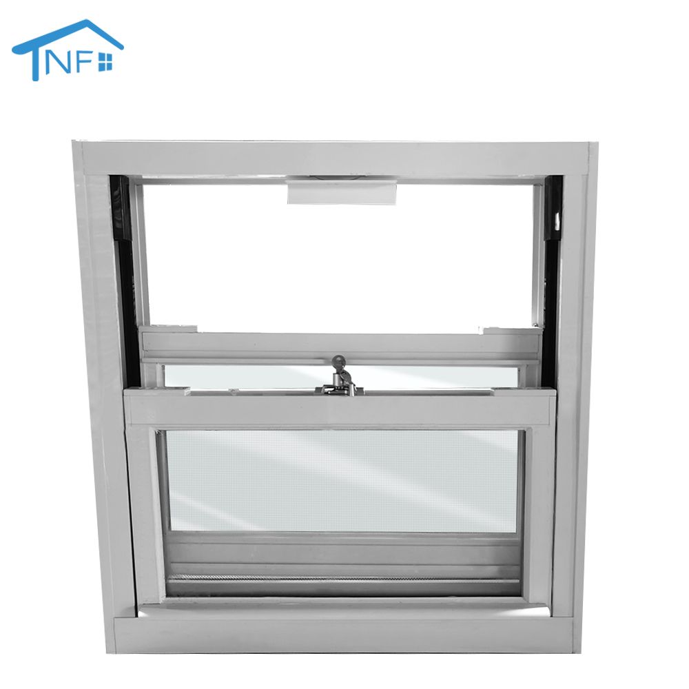 Double hung aluminum sash vertical sliding window single aluminum glass window suitable for australia and america