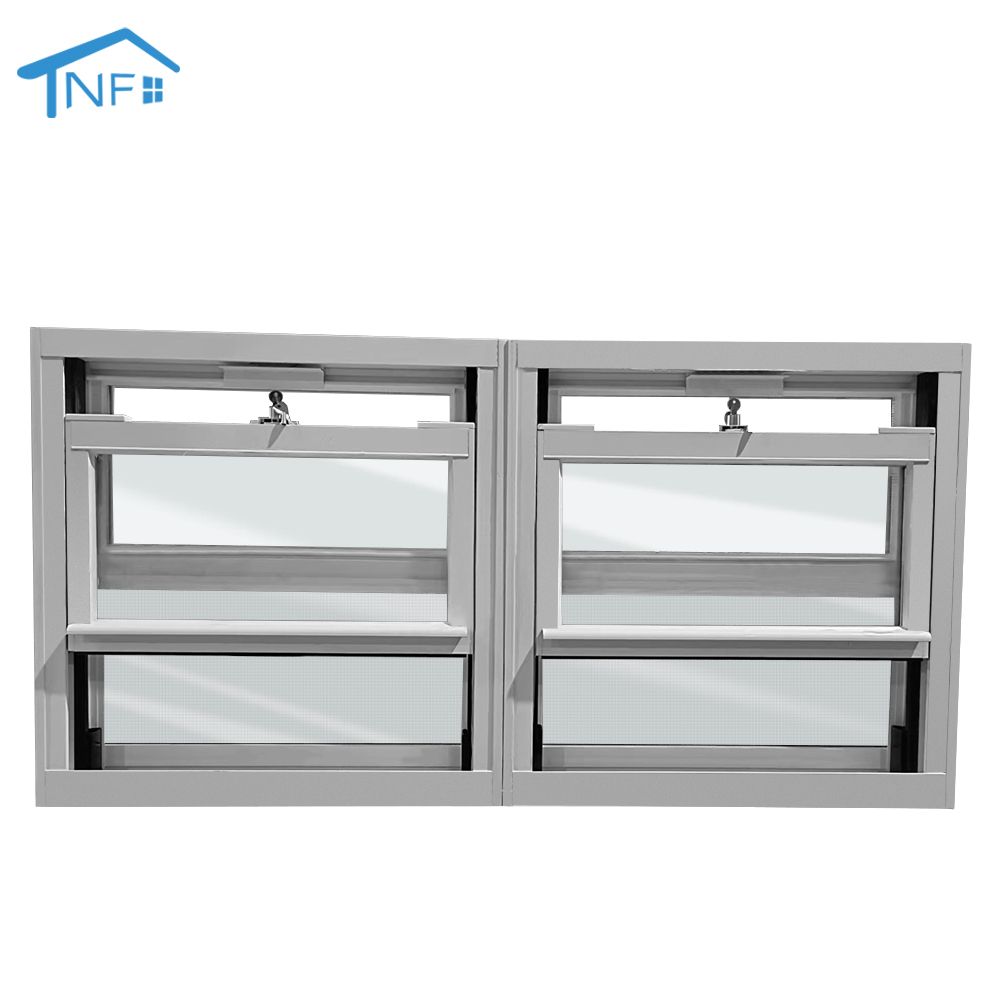 Double hung aluminum sash vertical sliding window single aluminum glass window suitable for australia and america