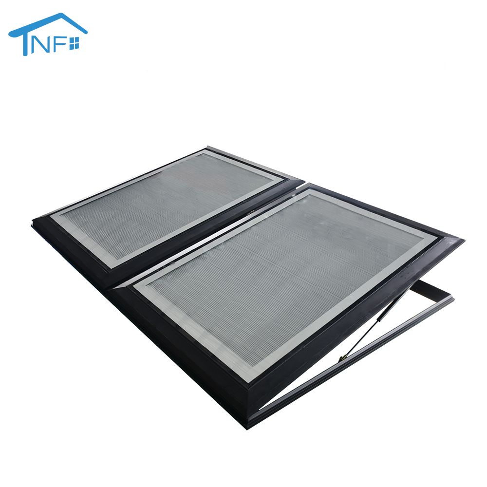 Aluminium tempered glass hurricane impact awning roof windows skylight window