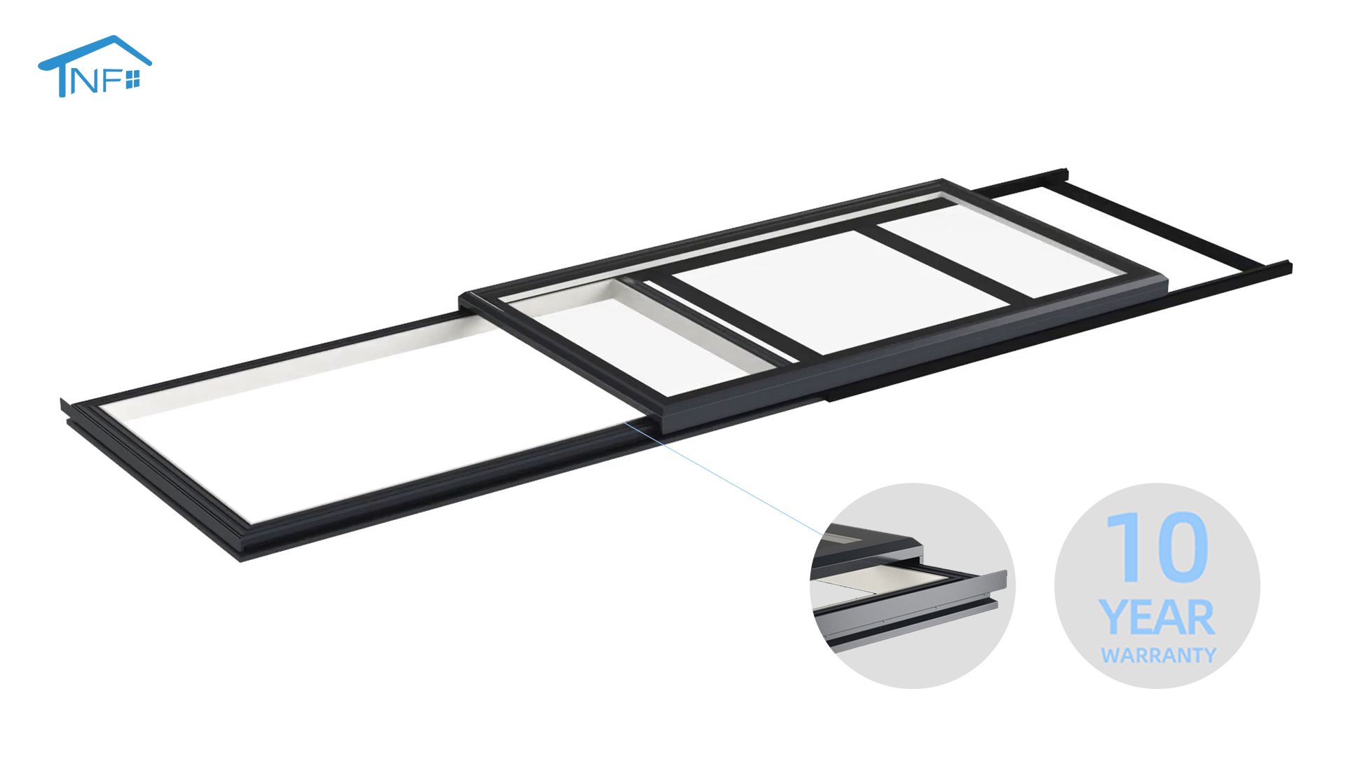 Aluminum alloy electric manual low e glass skylight roof window