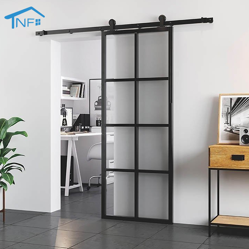 High quality door design bathroom glass barn door