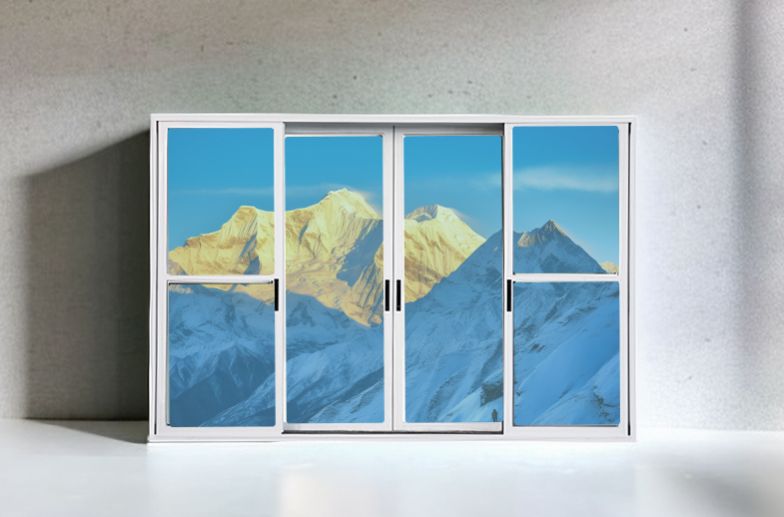 North American aluminum alloy glass folding sliding door