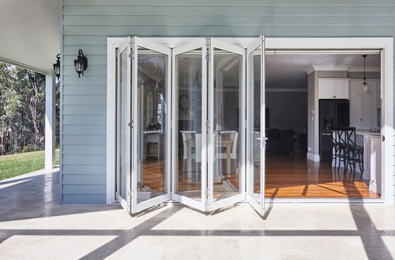 North American aluminum alloy glass folding sliding door